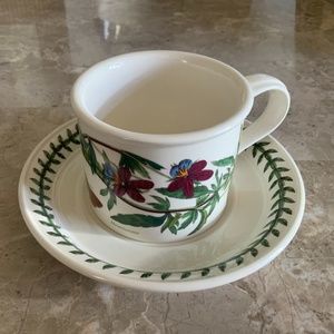 New PORTMEIRION Botanic Garden Drum Cup & Saucer Made in England